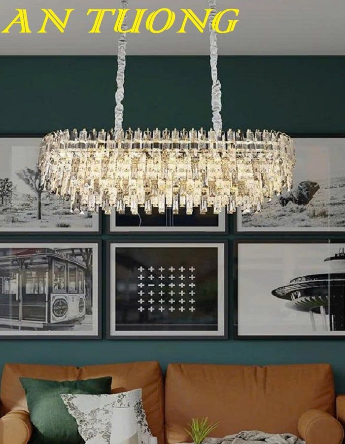 Đèn thả trần pha lê trang trí bàn ăn phòng bếp đẹp 015