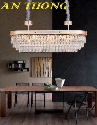 Đèn thả trần pha lê trang trí bàn ăn phòng bếp đẹp