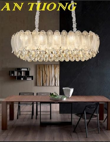 Đèn thả trần pha lê trang trí bàn ăn phòng bếp đẹp