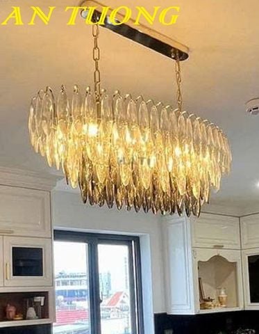  Đèn thả trần pha lê trang trí bàn ăn phòng bếp đẹp 024 
