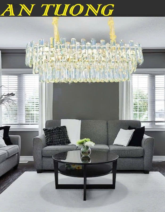 Đèn thả trần pha lê trang trí bàn ăn phòng bếp đẹp 025