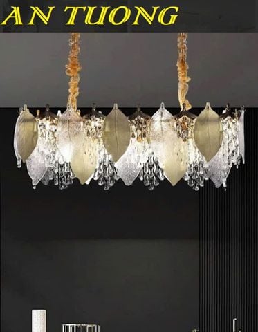 Đèn thả trần pha lê trang trí bàn ăn phòng bếp đẹp