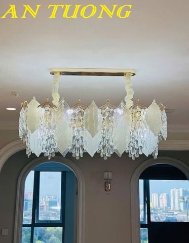  Đèn thả trần pha lê trang trí bàn ăn phòng bếp đẹp 026 