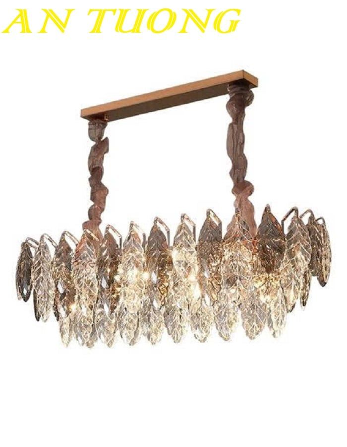 Đèn thả trần pha lê trang trí bàn ăn phòng bếp đẹp 027