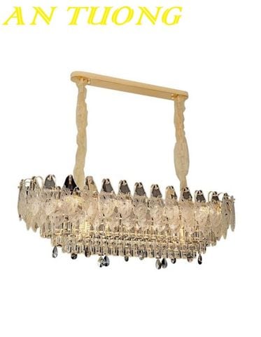 Đèn thả trần pha lê trang trí bàn ăn phòng bếp đẹp