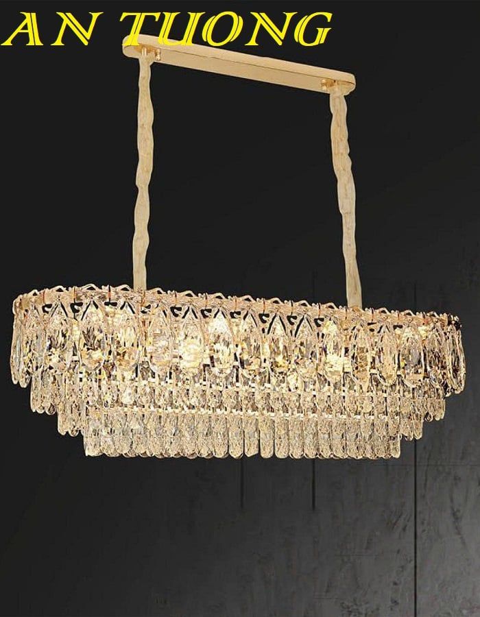 Đèn thả trần pha lê trang trí bàn ăn phòng bếp đẹp 030