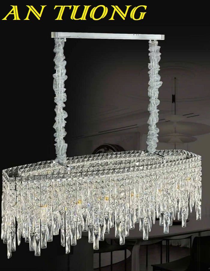 Đèn thả trần pha lê trang trí bàn ăn phòng bếp đẹp 033