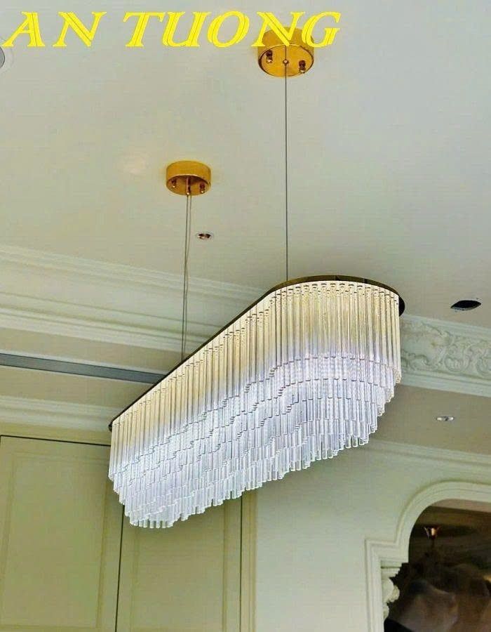 Đèn thả trần pha lê trang trí bàn ăn phòng bếp đẹp 035