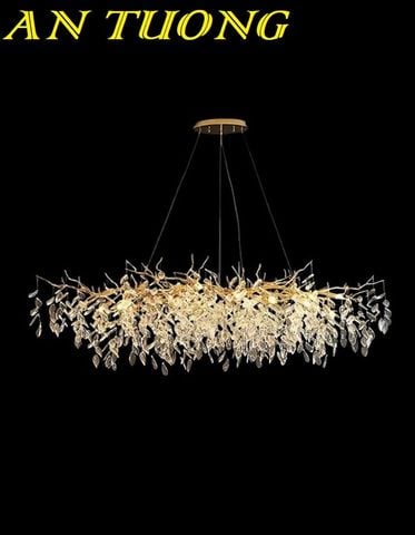 Đèn thả trần pha lê trang trí bàn ăn phòng bếp đẹp