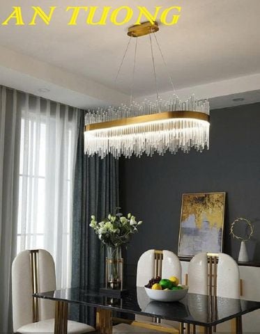 Đèn thả trần pha lê trang trí bàn ăn phòng bếp đẹp