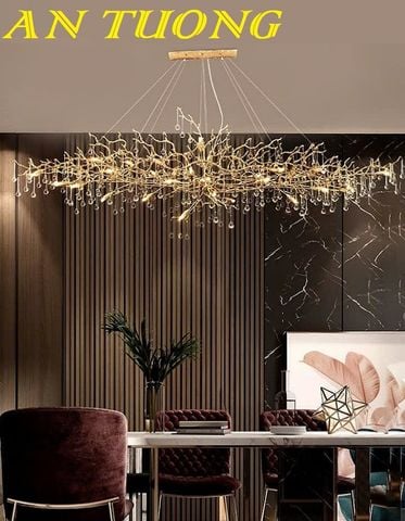 Đèn thả trần pha lê trang trí bàn ăn phòng bếp đẹp