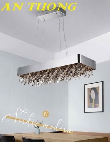 Đèn thả trần pha lê trang trí bàn ăn phòng bếp đẹp