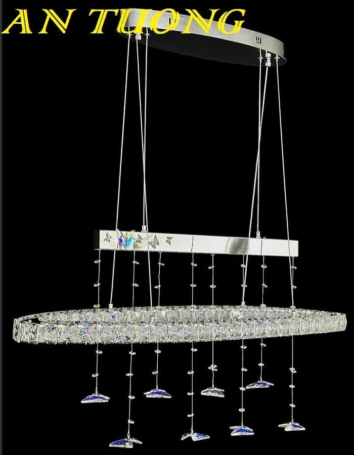 Đèn thả trần pha lê trang trí bàn ăn phòng bếp đẹp 062