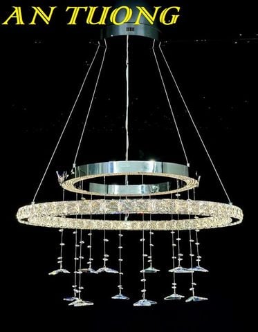 Đèn thả trần pha lê trang trí bàn ăn phòng bếp đẹp