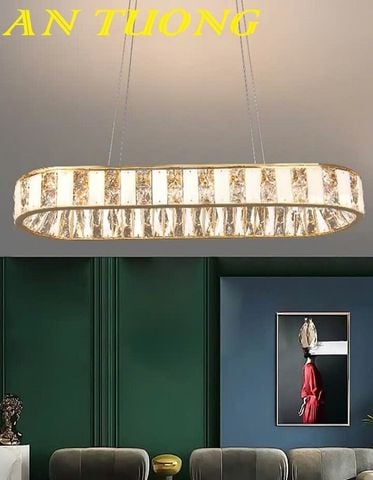 Đèn thả trần pha lê trang trí bàn ăn phòng bếp đẹp