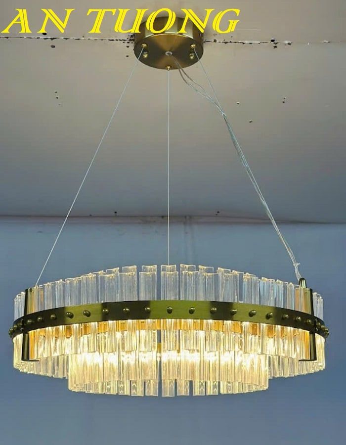 Đèn thả trần pha lê trang trí bàn ăn phòng bếp đẹp 067