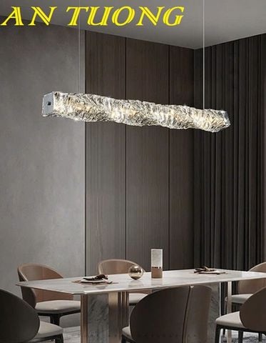 Đèn thả trần pha lê trang trí bàn ăn phòng bếp đẹp