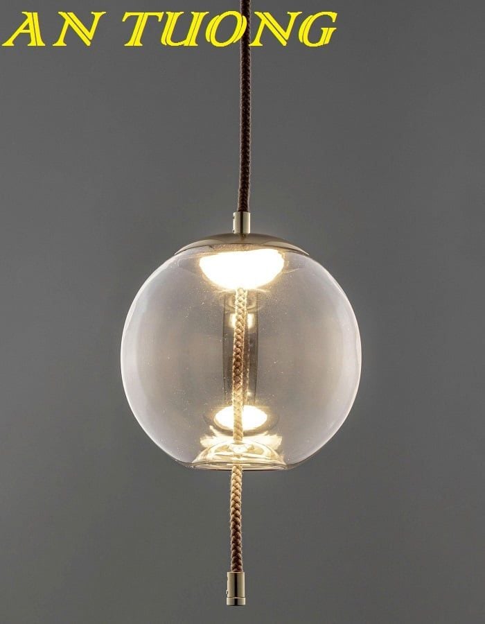 Đèn thả trần thủy tinh trang trí bàn ăn, quầy bar phòng bếp đẹp 015