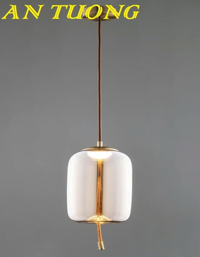 Đèn thả trần thủy tinh trang trí bàn ăn, quầy bar phòng bếp đẹp 016