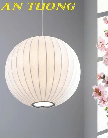 Đèn thả trần trang trí chao vải wabi sabi  0176 