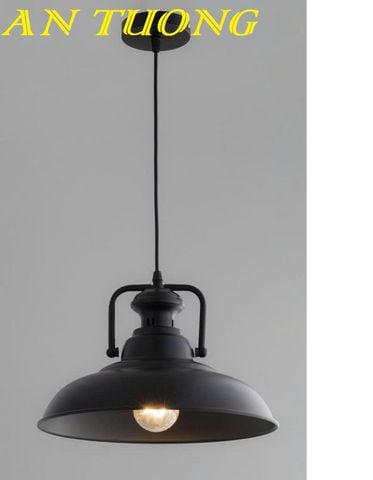  Đèn thả trần kiểu cổ màu đen trang trí quán cafe 0178 
