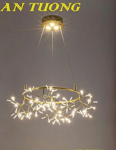  Đèn thả trần trang trí phòng khách căn hộ chung cư 0180 