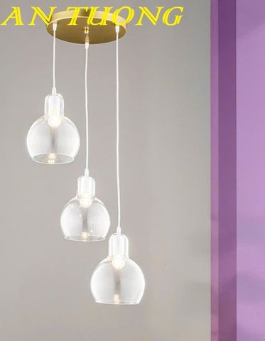  Đèn thả trần trang trí bàn ăn thủy tinh 3 bóng đẹp 0215 
