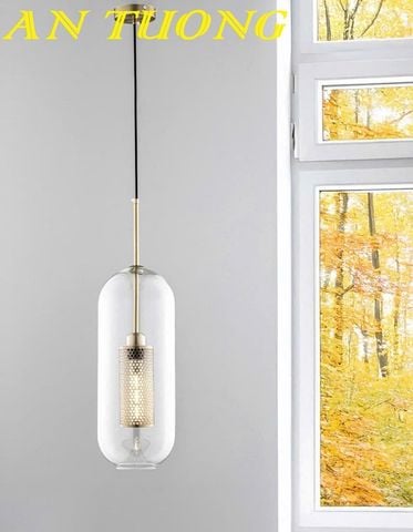  Đèn thả trần trang trí chao thủy tinh 1 bóng đơn trang trí 0241 