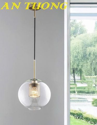  Đèn thả trần trang trí chao thủy tinh 1 bóng đơn trang trí 0241 