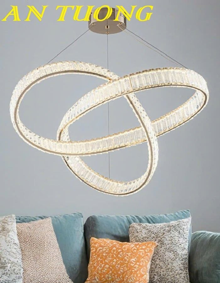 Đèn thả trần trang trí phòng khách chung cư 0308
