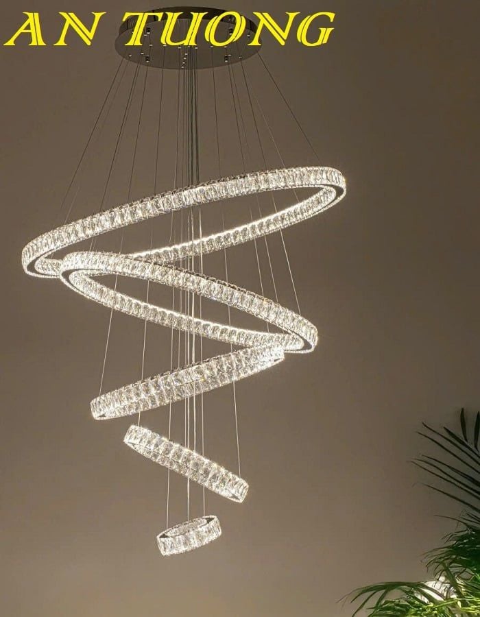 Đèn thả trần trang trí phòng khách thông tầng 0326