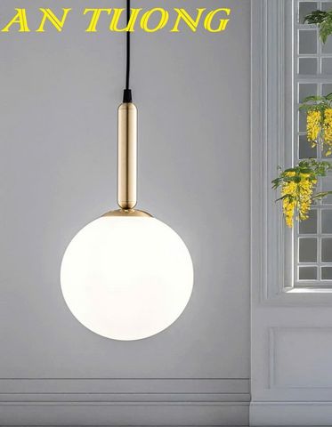  Đèn thả trần chao thủy tinh tròn trang trí quầy bar 0361 