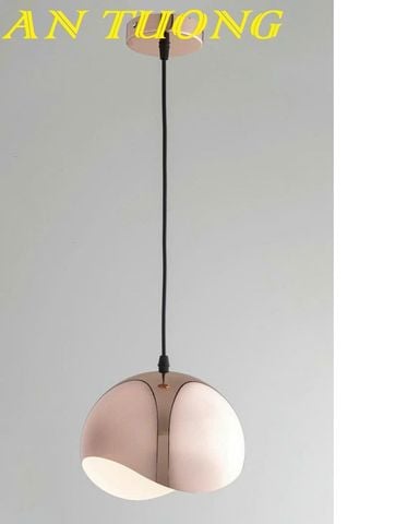  Đèn thả trần chao bán nguyệt màu hồng gương trang trí quầy bar 0362 