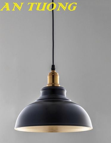 Đèn thả trần trang trí chao màu đen đẹp, hiện đại