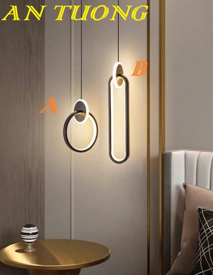 Đèn thả trần đầu giường trang trí phòng ngủ đẹp 006
