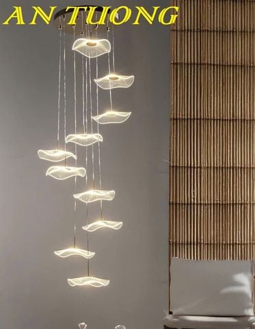  Đèn thả trang trí phòng khách đẹp trần cao 4m 0108 