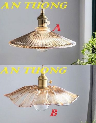  Đèn thả chao thủy tinh trang trí bàn ăn phòng bếp đẹp 0121 