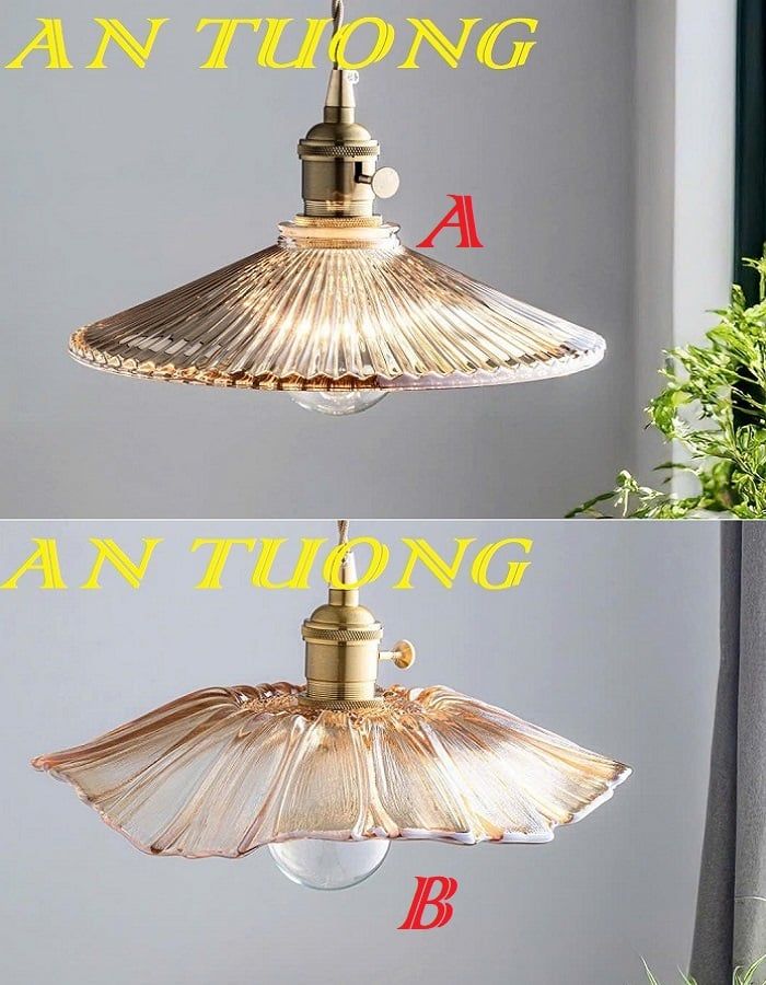 Đèn thả chao thủy tinh trang trí bàn ăn phòng bếp đẹp 0121