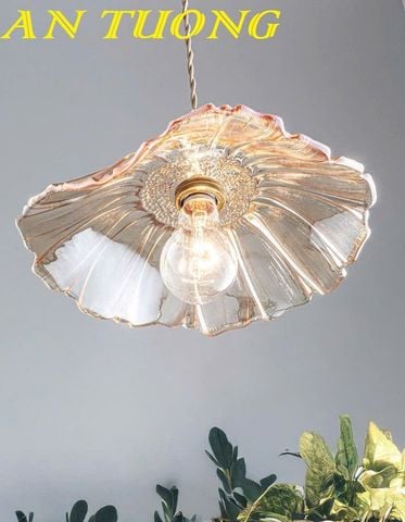  Đèn thả trang trí chụp thủy tinh nghệ thuật đẹp 0123 