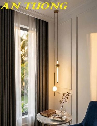  Đèn thả trần đầu giường 2 bóng đôi trang trí hiện đại 0124 