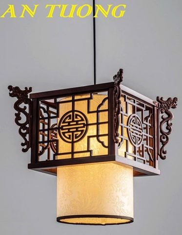  Đèn thả gỗ đẹp trang trí phòng thờ cổ điển sang trọng 0125 