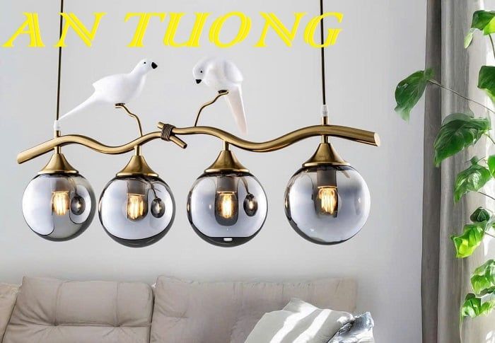 Đèn thả bàn ăn thủy tinh trang trí phòng bếp đẹp dễ thương 0132