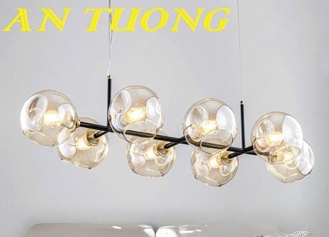  Đèn thả bàn ăn thủy tinh kiểu ngang trang trí phòng bếp đẹp 0138 