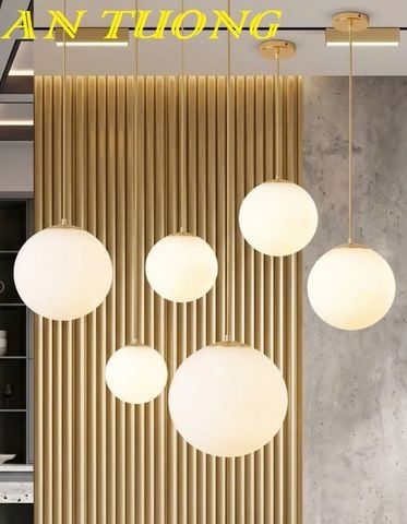  Đèn thả trần thủy tinh hình tròn trang trí 0154 