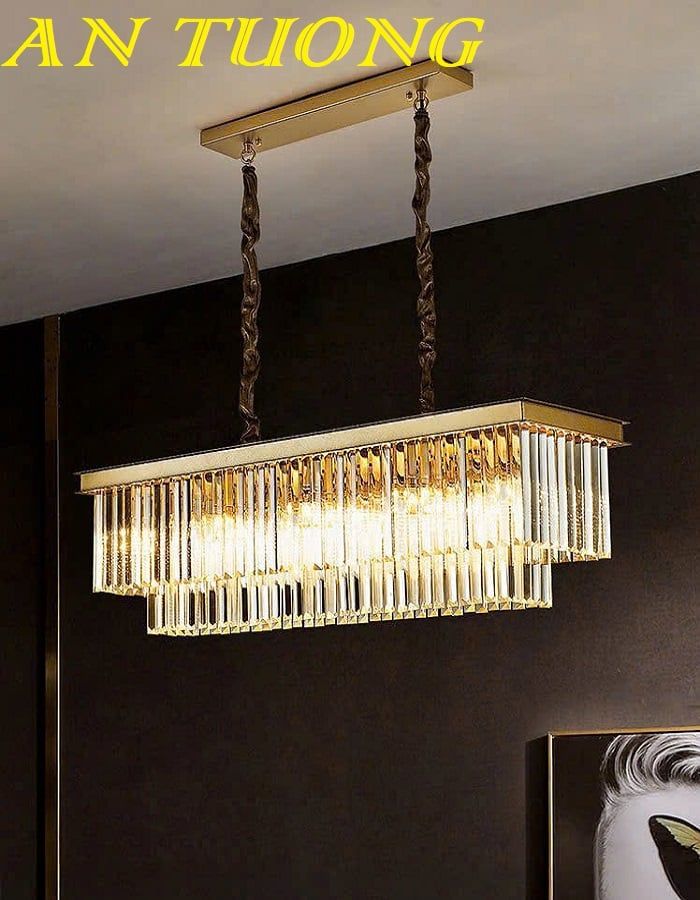 Đèn thả trần pha lê trang trí bàn ăn cao cấp 019