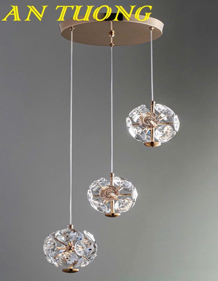 Đèn thả trần 3 bóng trang trí bàn ăn phòng bếp đẹp 057