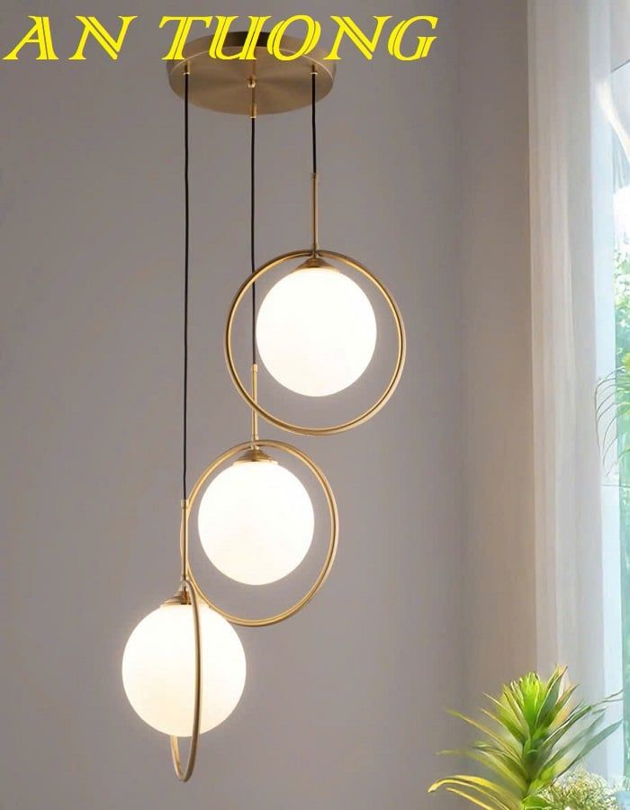 Đèn thả bàn ăn 3 bóng trang trí phòng bếp đẹp 067
