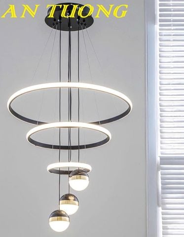  Đèn thả trang trí phòng khách căn hộ chung cư đẹp 099 