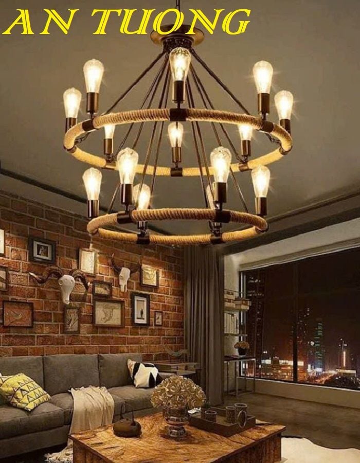 Đèn thả trang trí quán cafe đẹp treo trần 005