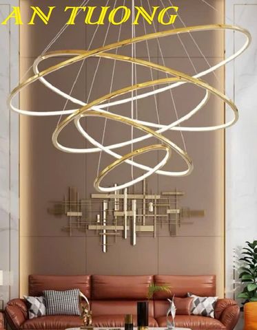 Đèn thả trang trí phòng khách đẹp đơn giản hiện đại